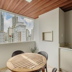 Apto c/ varanda e churrasq. a 200m do Mar RDT1004