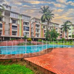 Stylish 2BHK Poolside Retreat With AC -Luxury