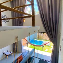 LOFT Rio 102 - Refúgio Romântico Inclusivo com Piscina Privativa - bem prox a Vilas Gastronômicas, Polo de Artesanato e Associação Peixe-boi