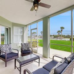 Ground floor waterview condo with resort amenities, private patio and pool