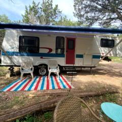 Texas Hill Country Glamping Caravan for a Nature Escape near Hamilton Creek