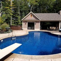 Glamorous Cottage Rental with Outdoor Lounge and Pool on 40 Acres in Pine Bush, New York