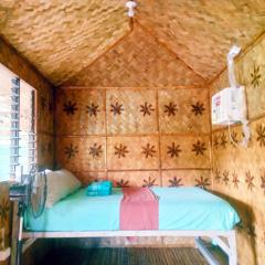 Hilltop chalet, with AC, private bathroom, kitchen & balcony with views