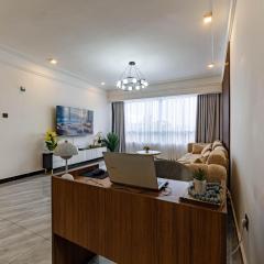newly furnished three bedroom apartment with swimming pool fully equipped gym children playground ample parking space and unbeatable scenic city views