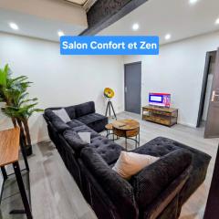 Spacieux logement 120m2 centre ville Foix -3 chambres-2SDB-2wc-Parking gratuit à 1 Minute