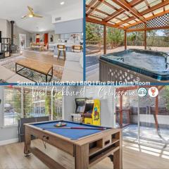 Serene Views with Hot Tub, BBQ, Fire Pit, Game Room