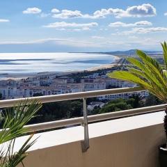 L'ESCAPADE, Vue mer Exceptionnelle, Standing, Piscine, Tennis, Climatisation, Parking