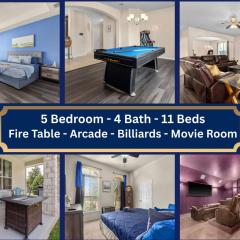 Exquisite 4 Bedroom 3000+ Sq Ft Home w Movie Theatre Arcade Billiards Sleeps 14PPL - Professionally Managed By Stay Albatross