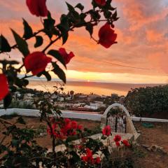 House Anatoli, veranda with view, 11 km to airport, 450 m to beach