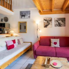 Studio mezzanine 6 pers avec balcon sud, piscine, proche télésiège - FR-1-263-140