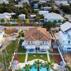 Sleeps 36 2 Homes Walk to Beach Priv Pool Hot Tub Tidal Wave Seacrest by AvantStay