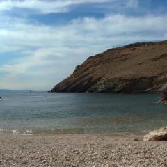 Elli s seafront pool villa, w/sandy beach in Kea, Cyclades