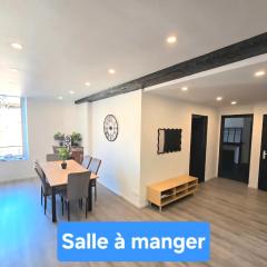 Appartement XXL 120m2 - 10 couchages - 3ch - centre Foix - 2 sdb-2 wc - Parking gratuit à 1 Minute