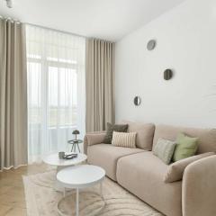 Pistachio Apartament z Balkonem w Nowoczesnej Inwestycji z Basenem & Tarasem by Noclegi Renters