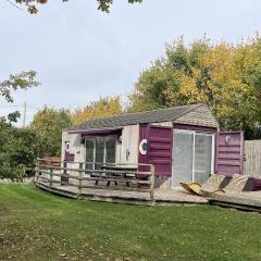Purple CargoPod at Lee Wick Farm Cottages & Glamping