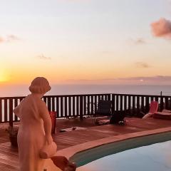 KAZ PANORAMA Luxe Créole Piscine et Terrasse Vue Panoramique Océan Fruits du Jardin Parapentes