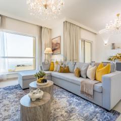 Panoramic Sea and Canal Views from High-Floor 2BR, Steps from Tram and Marina Beach, Shams 2, JBR by Dekuxe Holiday Homes