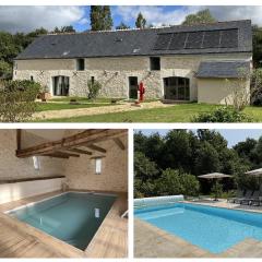 Les Gîtes de La Pellerie - 2 piscines intérieur & extérieur - Touraine - 3 gîtes - familial, calme, campagne
