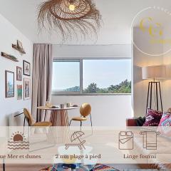 L'Horizon doré, Vue mer et dunes, Plage à pied