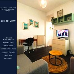 Le Joli Vert - T2 - Cosy - Wifi - TV - Lave-linge
