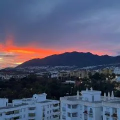 Skyline Studio Benalmádena stunning views Walking distance to the beach and seasonal pool