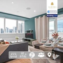 Luxury 3BDR Flat By Aurora WorkNest Short Lets & Serviced Accommodation London With Wi-Fi, Gym and Cinema