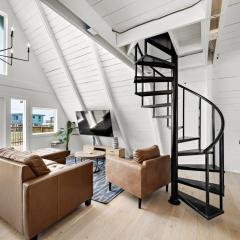 Cozy A-frame with Fenced Yard, Fire Pit, Gulf View