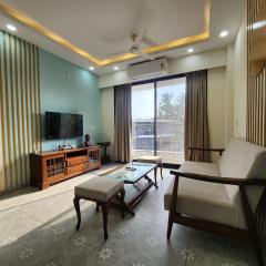 Goa Luxe 1BHK Apartment with Gym, Pool, Amenities - 5 Minutes Walk to Candolim Beach