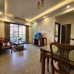 Bright Candolim 1BHK with Pool, Gym, Parking - 5 Minutes to Beach
