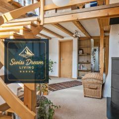 Lakeview Swiss Chalet with Hot Tub near Interlaken