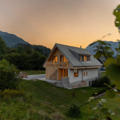 Chalet Bohinj Bliss Wellness and view of Triglav