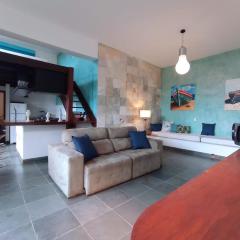 Modern loft con vista mar