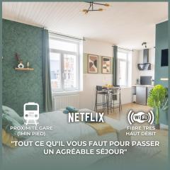 Le Prestigieux - PROXIMITÉ IMMÉDIATE GARE VALENCIENNES I TRAMWAY I NETFLIX I IDÉAL ÉTUDIANT, SALARIÉ - ÉLÉGANT & CONFORT