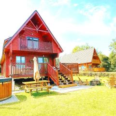 Luxury Woodland Retreat I Charming Log Cabin I Lake View & Marina Access I Open Fire & Firepit I Private Hot Tub & Sauna