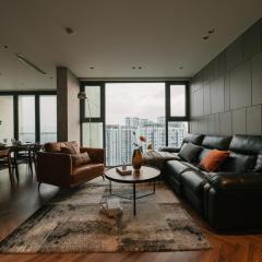 Sunset view Sky Villa in Ecopark resort with private pool