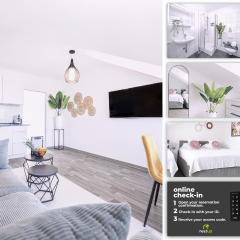 nestup - Zentrales Apartment mit Boxspringbetten, Smart-TV und ausgestatteter Küche