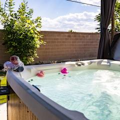Colorful Comfort with Hot Tub, Retro Arcade, & Fire Pit!