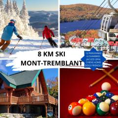 TREMBLANT Accès LAC et rivière SPA BILLARD FOYER Jaccuzi fireplace pool table lake and river access