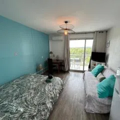 Studio vue panoramique et piscine