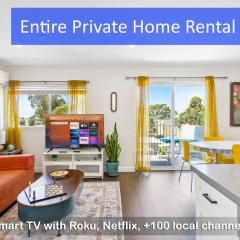 Entire Private 3-BR Home w Balcony Views 10-mins to SD Gaslamp, Downtown, Available Now