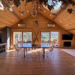 Splendide appartement style chalet classé 4 étoiles, terrasse face à la montagne