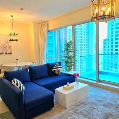 1 BR Apt in Dubai Marsa - 2 min Tram - Balcony - Gym - Pool