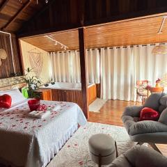 Cabana com banheira de Hidro e vista para o mar, privativa e tranquila localização excelente