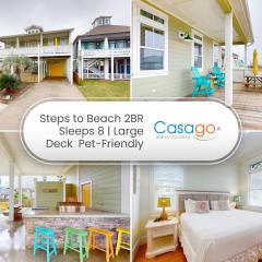 Retreat Steps to Beach Large Deck Family Fun