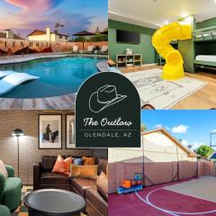 Slide into Fun Pool Games Fire Pit Sport Court