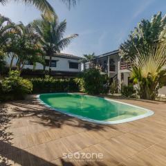 Aptos completos em cond. com piscina a 500m da Praia de Taperapuã - ENLs