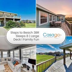Escape Steps to Beach Large Deck Group Ready