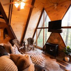 Waterfront A Frame with Dock Canoe Kayaks Family