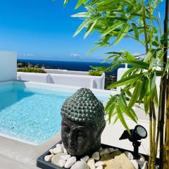 Romantic Santorini-Style Villa with Private Pool and Sea View