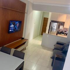 Apê completo com varanda gourmet e vista livre Canto do forte - Praia Grande